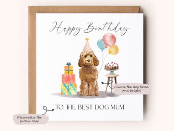 Personalised Dog Party Birthday Card, 2 of 6