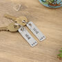 25th Silver Anniversary Numerals Pair Of Keyrings, thumbnail 6 of 6