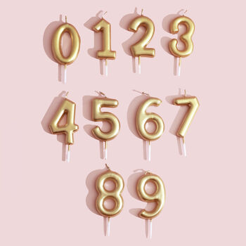 G Decor Gold Number Birthday Candles Zero To Nine, 4 of 5