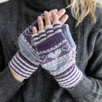 Love Heart Fairisle Knit Gloves, 2 of 10
