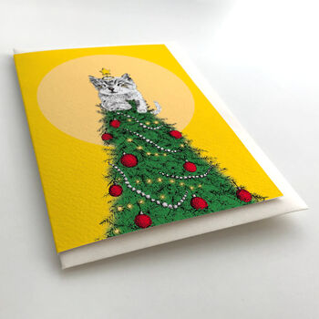 Catmas Tree Christmas Card, 2 of 6