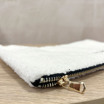 Embroidered Boucle Make Up Bag, 2 of 5