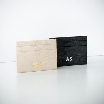 Personalised Genuine Pebble Leather Card Holder, 2 of 9