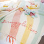 Hand Embroidered Striped Snuggle Throw, thumbnail 3 of 4