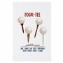 Personalised Four Tee Tea Towel 40th Birthday Gift For Golfers, thumbnail 7 of 7