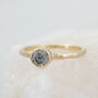 'Valentina' Salt And Pepper Diamond Solitaire Ring, thumbnail 6 of 11