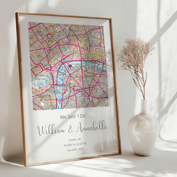 The Place We Said I Do Ordnance Survey Explorer Personalised Map Print Wedding Gift, 5 of 12