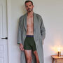 Men's 'Orkney' Herringbone Brushed Cotton Robe, thumbnail 1 of 3