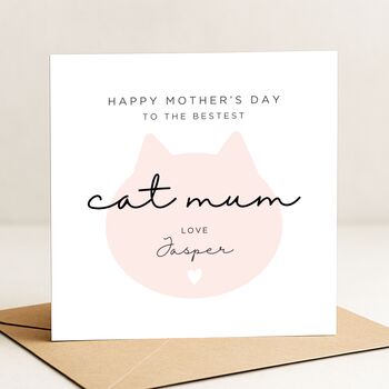 Personalised Cat Mum Mother's Day Card, 2 of 8