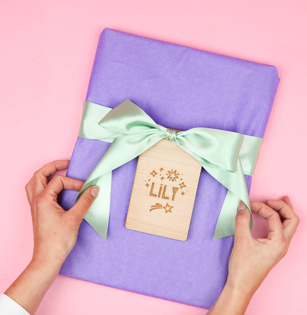 Personalised Oversized Wooden Gift Tag, 1 of 7