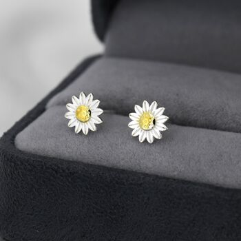 Little Sunflower Flower Stud Earrings, 7 of 11