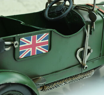 Green Tinplate Vintage Racing Car, 6 of 8