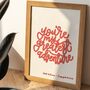 You’re My Greatest Adventure Print, Personalised Valentine’s Day Gift, thumbnail 6 of 6