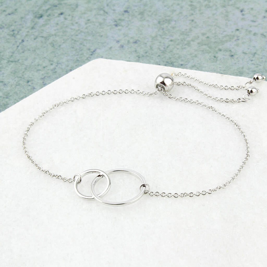 silver mother and daughter circle bracelet by charlie boots ...