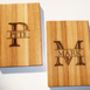 Traditional Monogram Personalized Oak Cutting Board, thumbnail 3 of 5