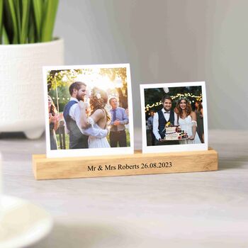 Personalised Wedding Anniversary Photo Block And Prints, 2 of 11