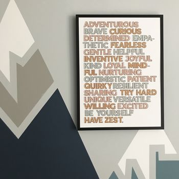 A To Z Of Positivity Motivational Typographic Print, 2 of 6