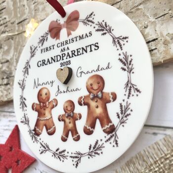 1st Christmas As Grandparents Acrylic Decoration, 2 of 4