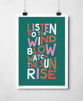 Listen To The Wind Blow Print, 6 of 8