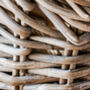 Oval Lined Wicker Log Basket, thumbnail 3 of 3