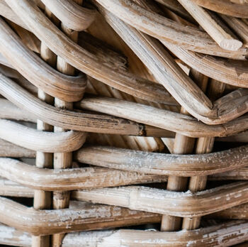 Oval Lined Wicker Log Basket, 3 of 3