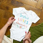 'Name' Loves Mummy Mother's Day Babygrow, thumbnail 1 of 3