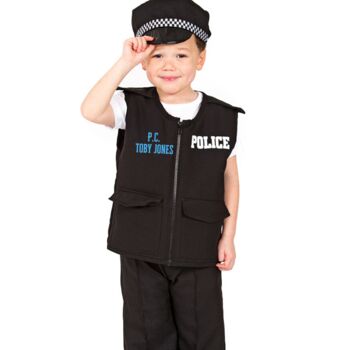 Children's Police Officer Costume Personalised, 2 of 4