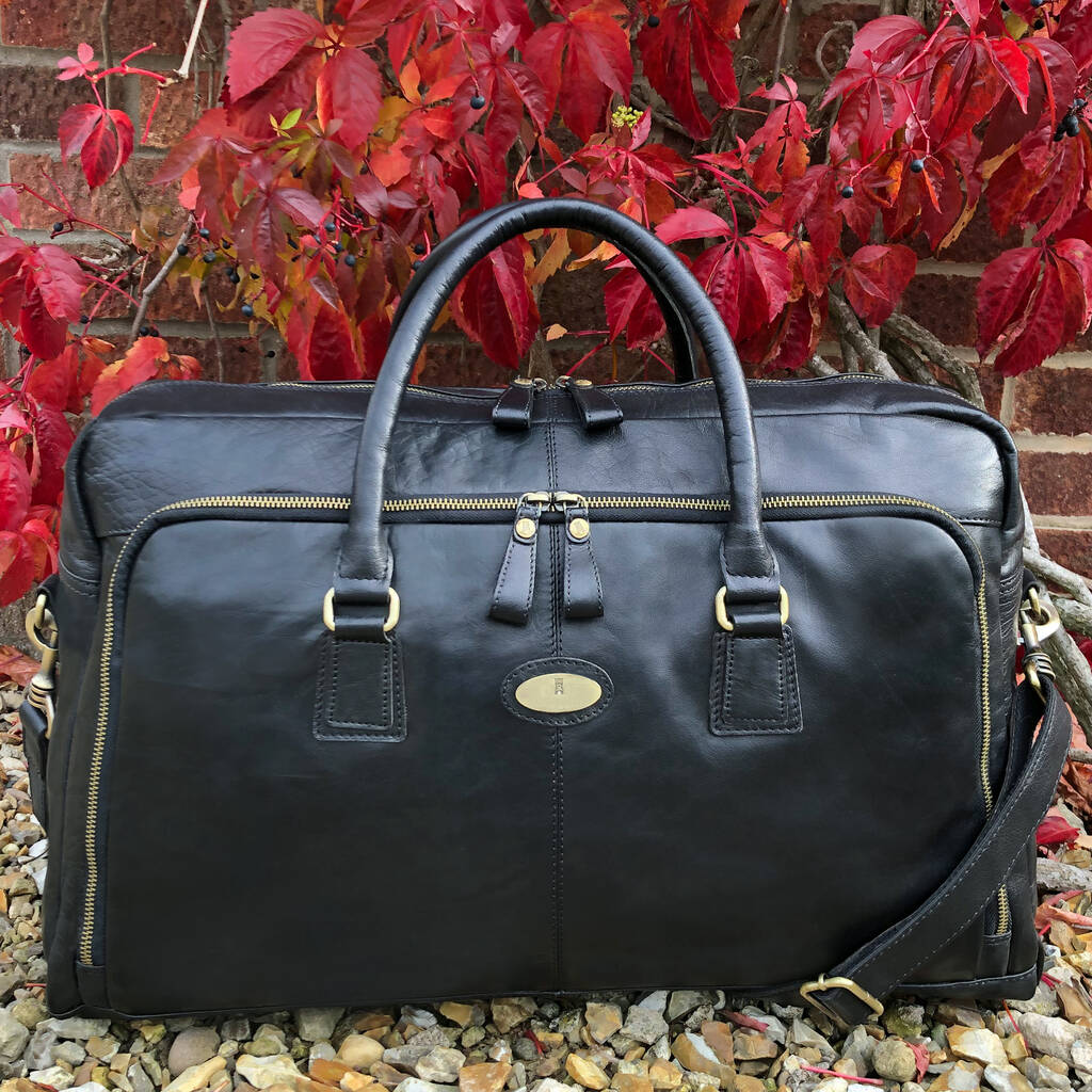 large leather mens holdall