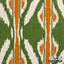 Green And Orange Ikat Velvet Cushion Cover 50x50cm, thumbnail 4 of 5