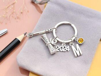 Personalised Art Student 2025 Graduation Keyring Art Graduate Keepsake, 8 of 10