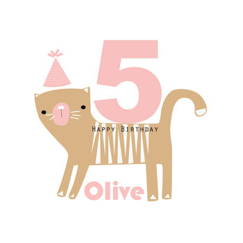 Happy Birthday Kitty Cat Greeting Card, 3 of 3