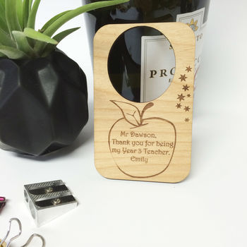 Personalised Thank You Teacher Wine Bottle Label, 4 of 4