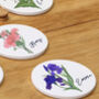 Personalised Birth Flower Plywood Coasters, thumbnail 2 of 7