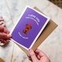 Romantic Anniversary Love Card Dog Lover Card, thumbnail 1 of 4
