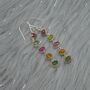 Mixed Tourmaline Sterling Silver Dangle Earrings, thumbnail 8 of 12