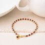 Linear Birthstone Bracelet Garnet January, thumbnail 1 of 4