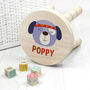 Personalised Cute Puppy Kids Wooden Stool, thumbnail 2 of 6