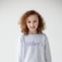 Spring Personalised Bold Name Embroidered Sweatshirt, thumbnail 4 of 10