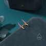 Sterling Silver Super Tiny Sterling Silver Lavender Stud Earrings, thumbnail 6 of 12