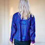 Kantha Handstitched Purple Silk Jacket, thumbnail 2 of 8