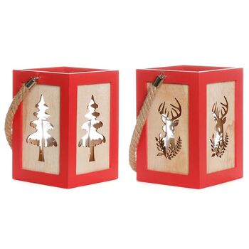 Nordic Home Wooden Candle Lantern, 2 of 9