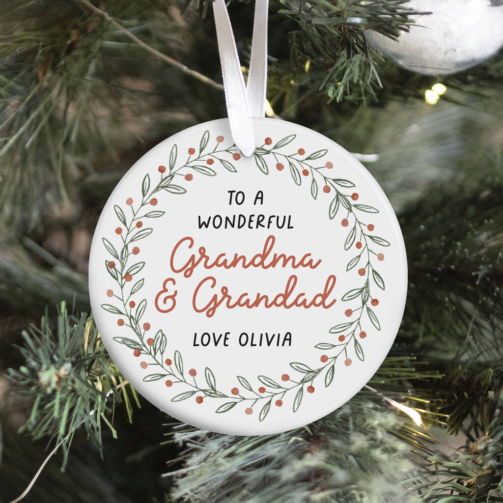 Grandparents Ornament To A Wonderful Grandma And Grandad, 1 of 7