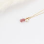 Gold Filled Tourmaline And Pearl Charm Necklace, thumbnail 8 of 11