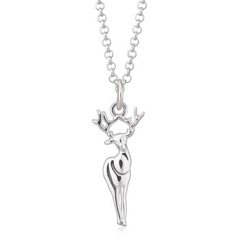 Sterling Silver Deer Necklace, 7 of 7