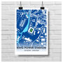 Leicester City Football Gift King Power Stadium Art Map Print A3, thumbnail 2 of 4