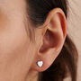 21st Birthday Sterling Silver Heart Earrings, thumbnail 4 of 5