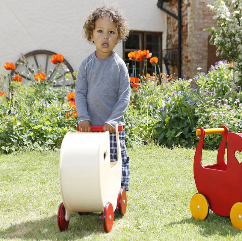 dolls wooden pram