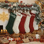 Personalised Knit Christmas Stocking With Names, Xmas Family Stockings, thumbnail 1 of 6