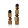Set Of Two Travertine Cube Candle Holder – Stacked Stone, thumbnail 2 of 2