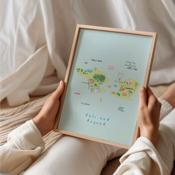 Illustrated Map Of Bali And Lombok Art Print, 4 of 6